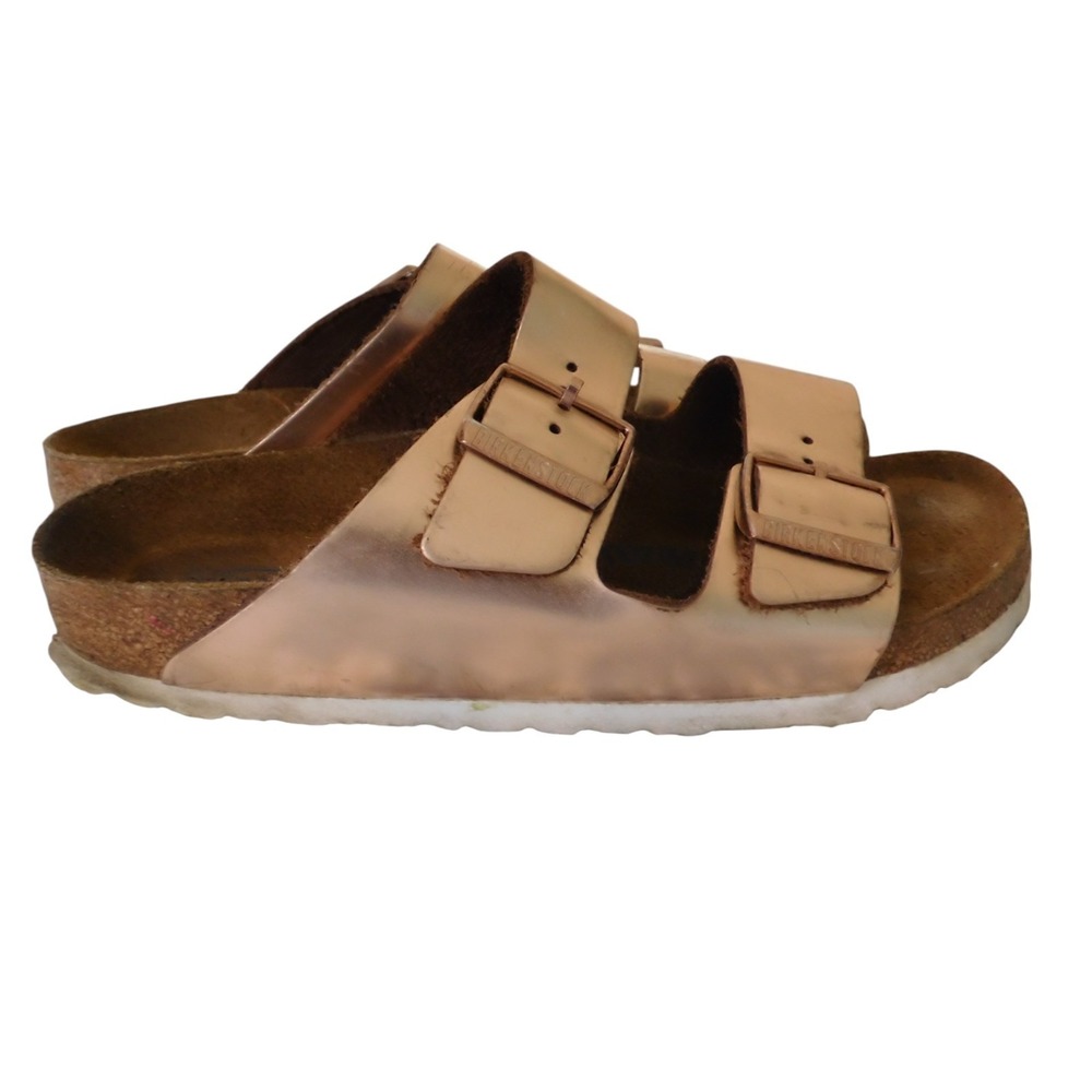 Birkenstock Arizona Sandals w/ Big Buckle Sandals Size 37 240 L 6 M 4 Rose Gold